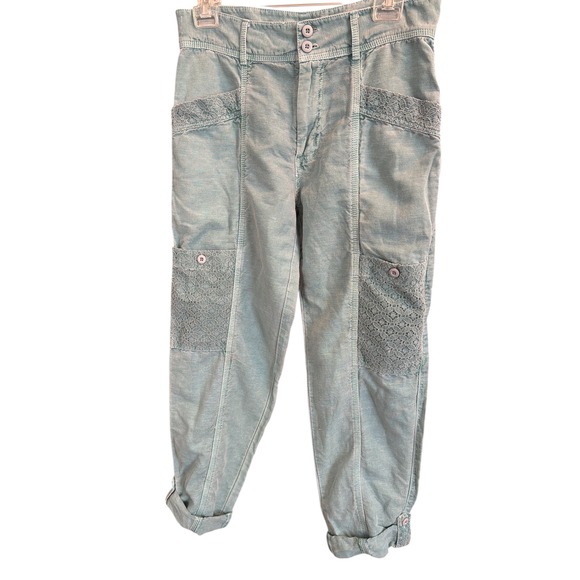 SUNDANCE Linen Cotton Femme Cotton Voyager pant size Small - Picture 2 of 3